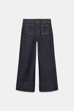 Mid-Waist Culottes with Pockets