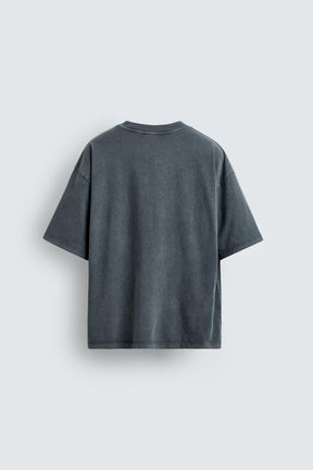 WASHED TEXT PRINT T-SHIRT - Image 7