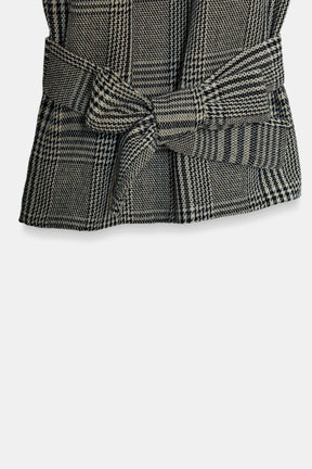 HOUNDSTOOTH TIE-HEM TROUSERS