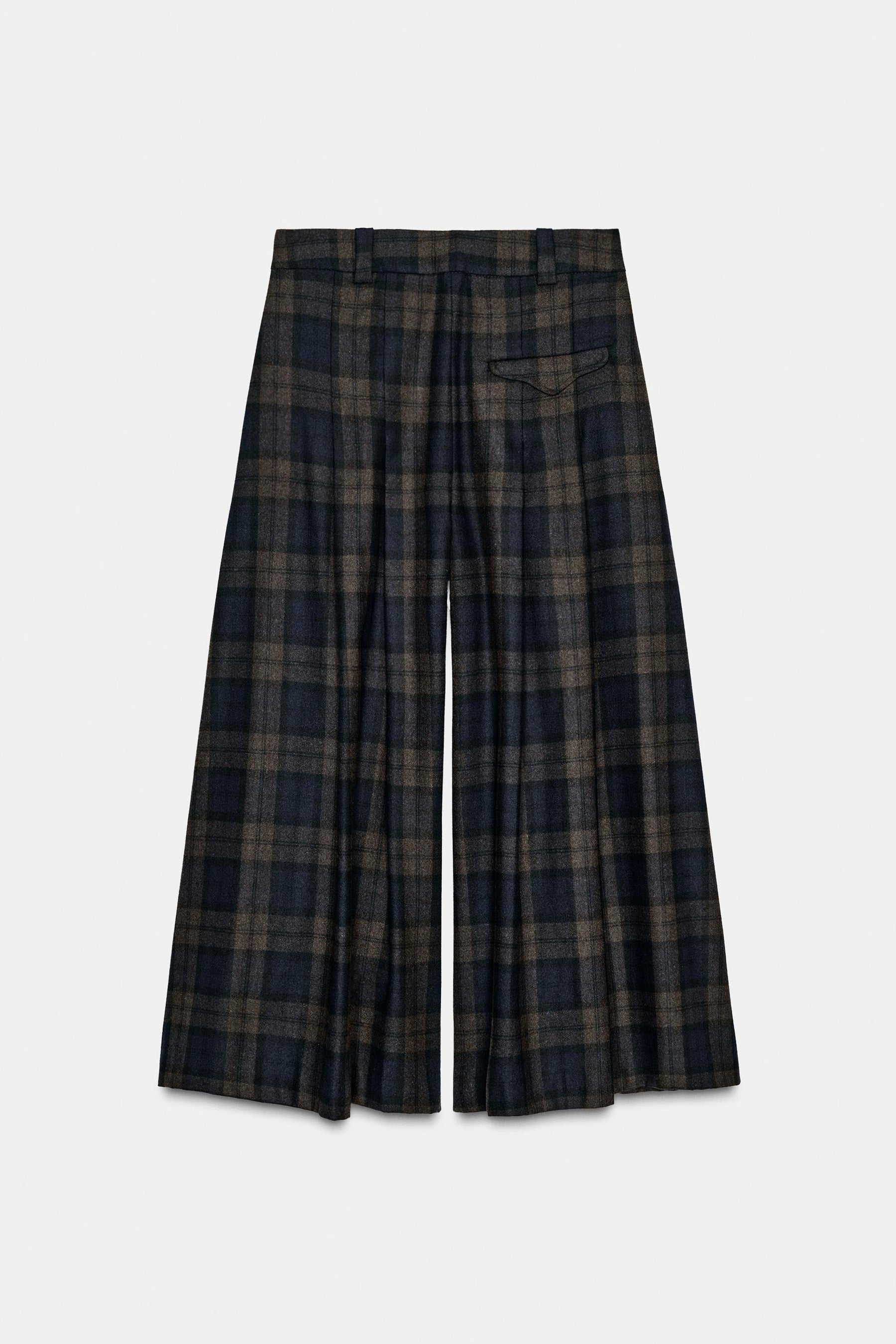 Wool Blend Wide-Leg Trousers