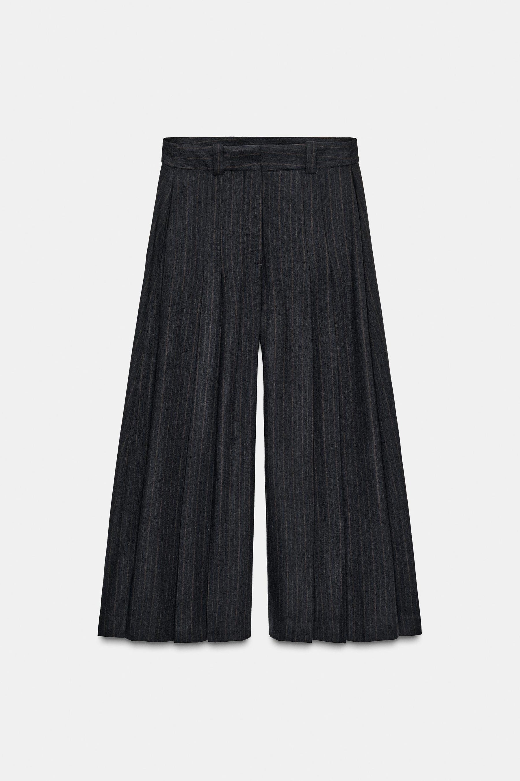 Striped Wide-Leg Trousers
