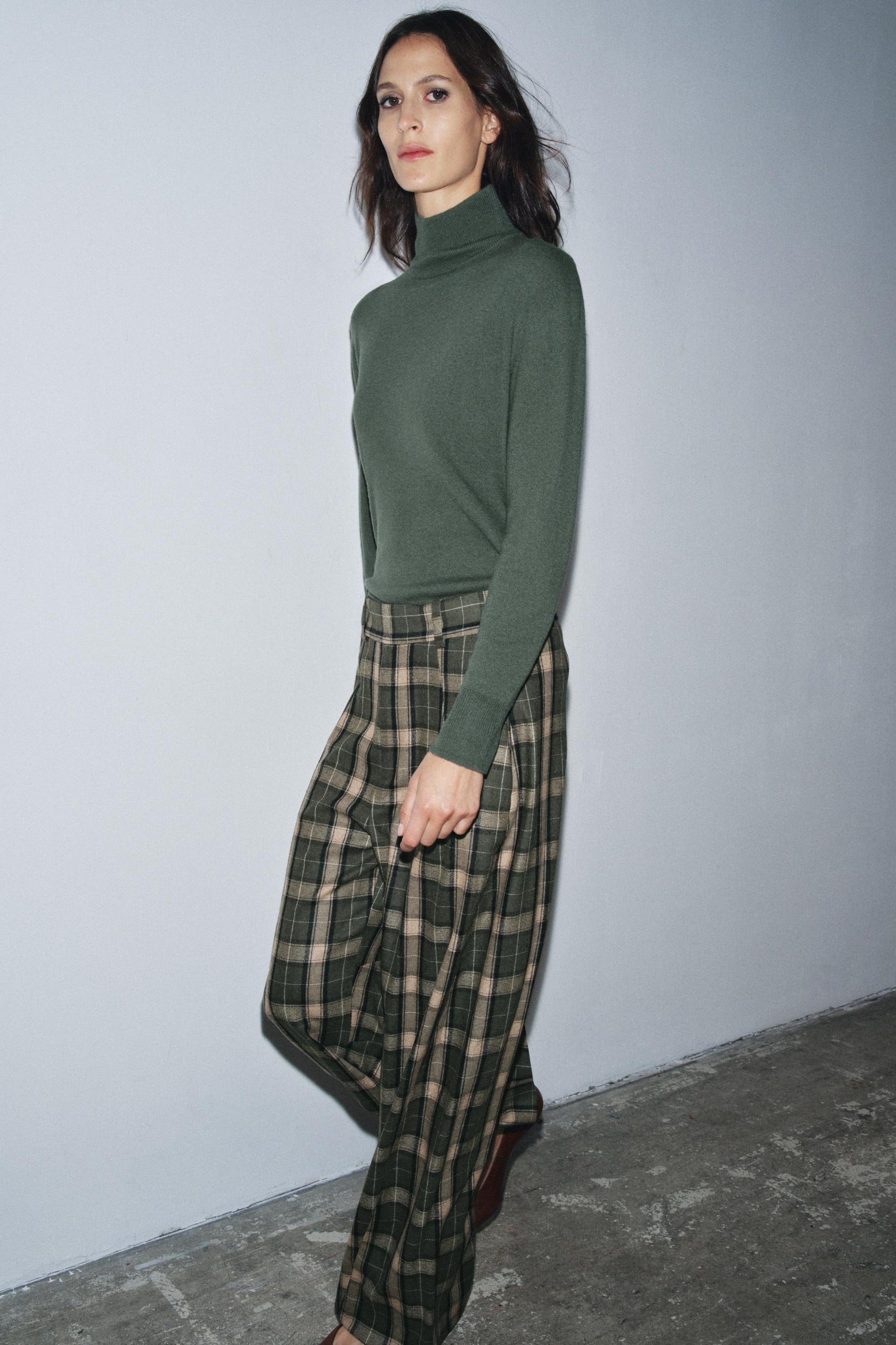 Wide-Leg Wool Trousers
