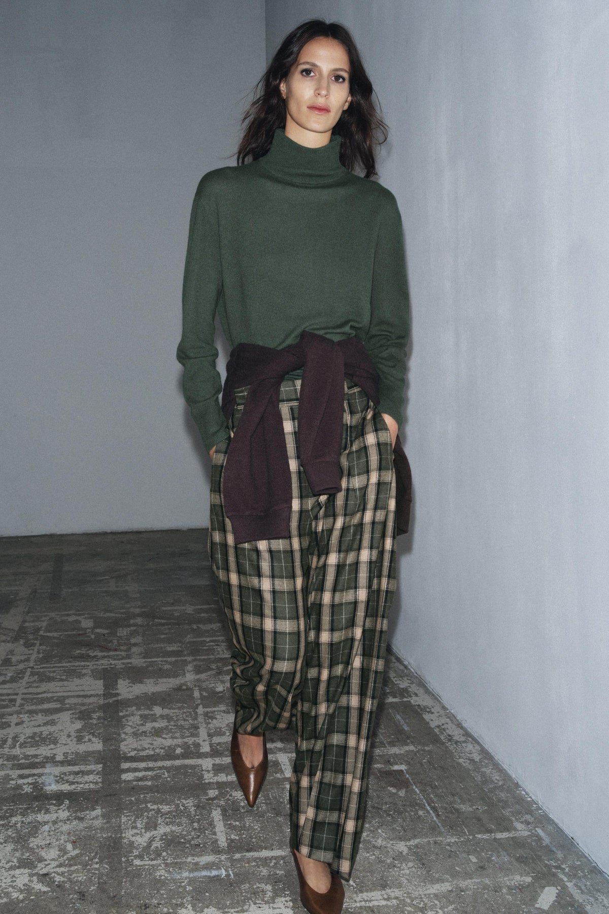 Wide-Leg Wool Trousers