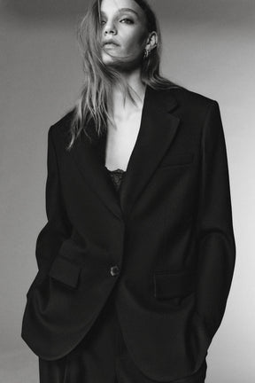 100% WOOL DARTED TROUSERS