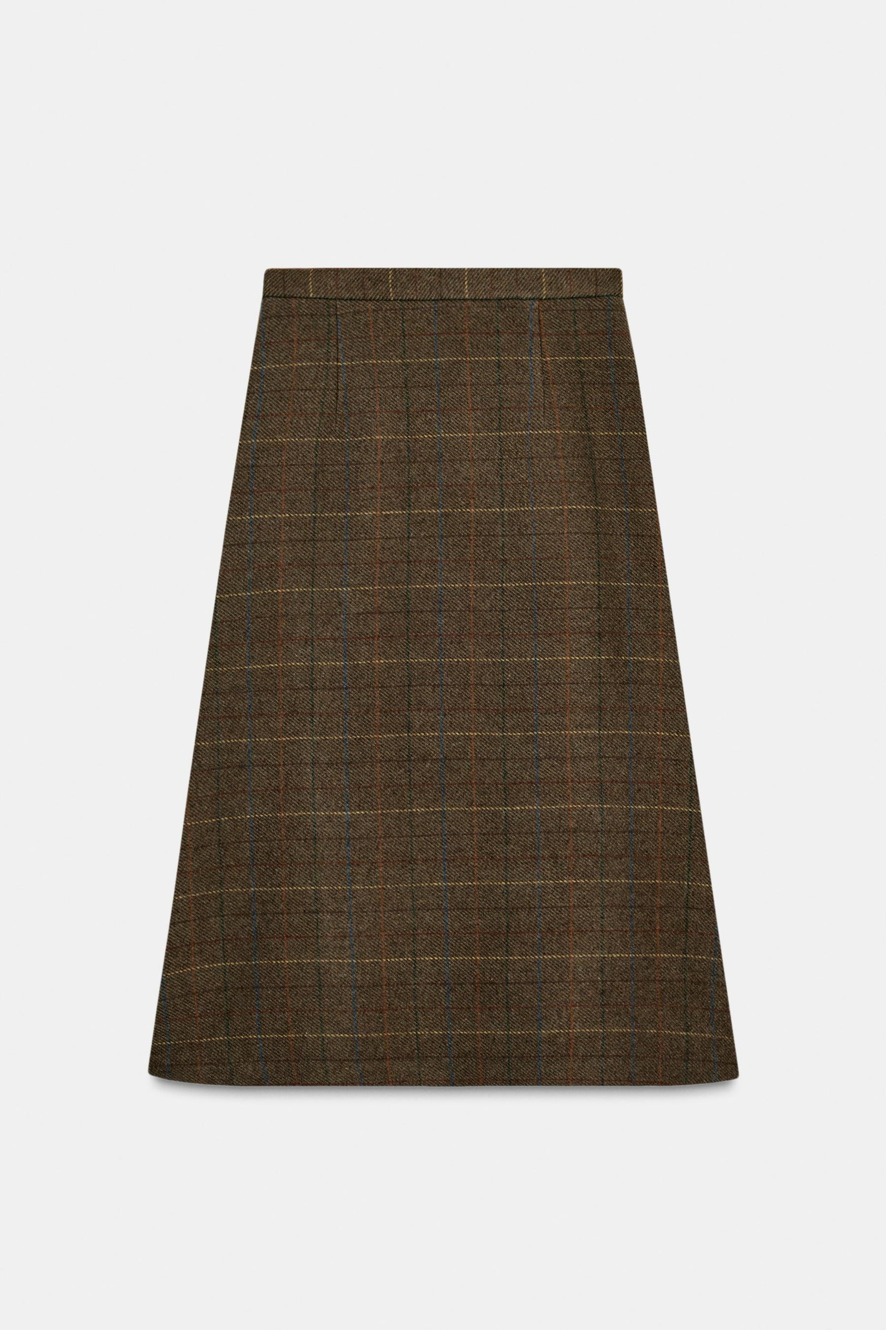 Wool Check Skirt