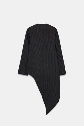 Asymmetric Striped Woven Top