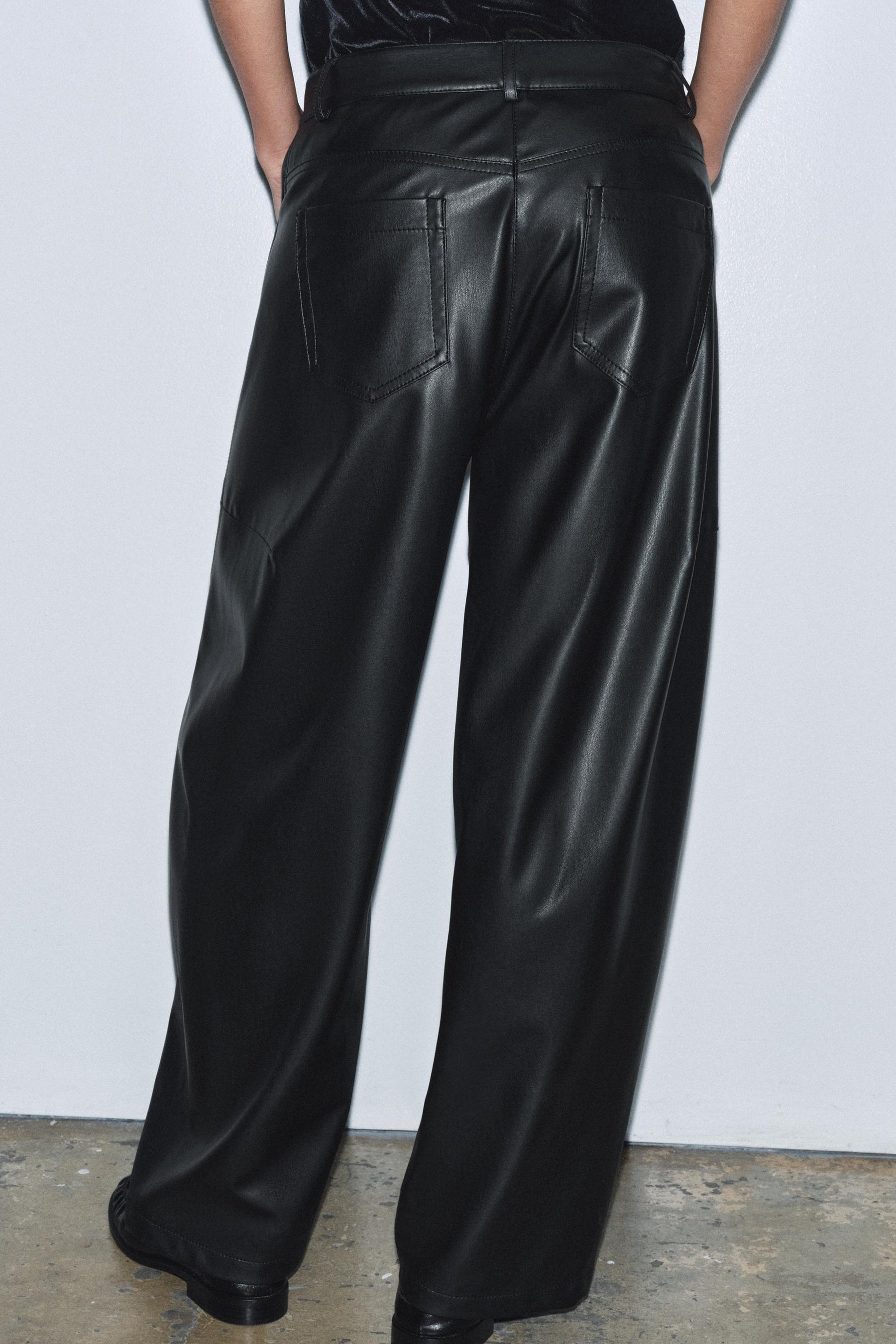 Leather Effect Balloon Trousers