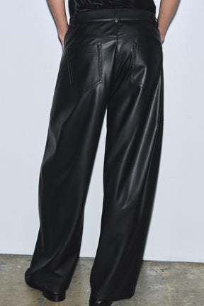 Leather Effect Balloon Trousers