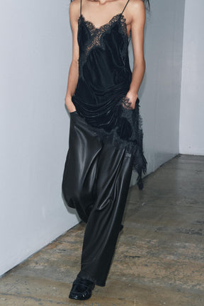 Leather Effect Balloon Trousers