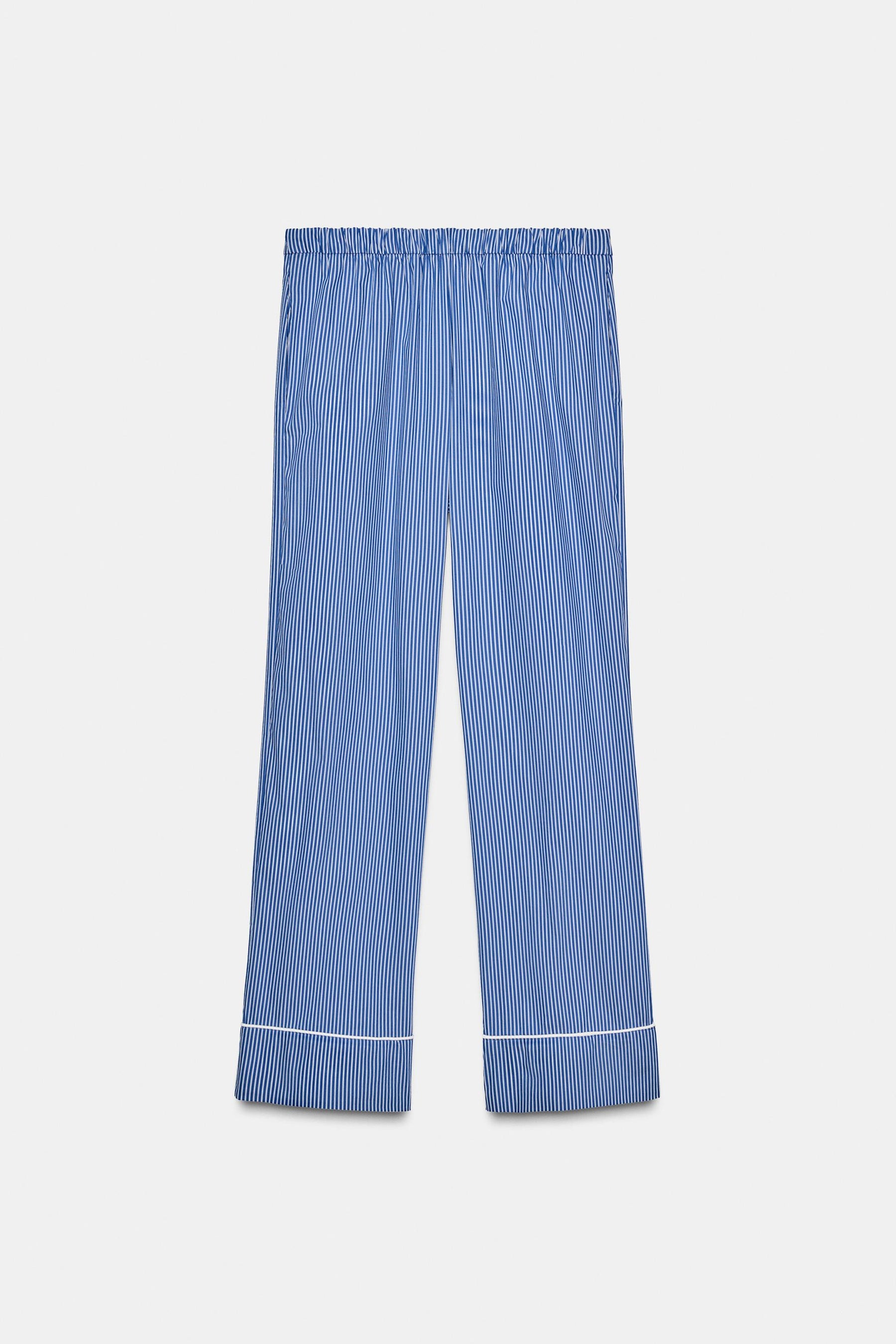 STRIPED PYJAMA-STYLE TROUSERS