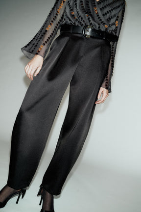 SATIN TROUSERS WITH BELT