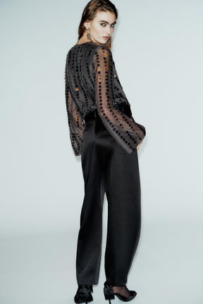 SATIN TROUSERS WITH BELT