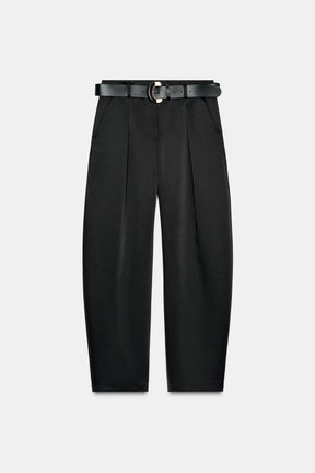 SATIN TROUSERS WITH BELT