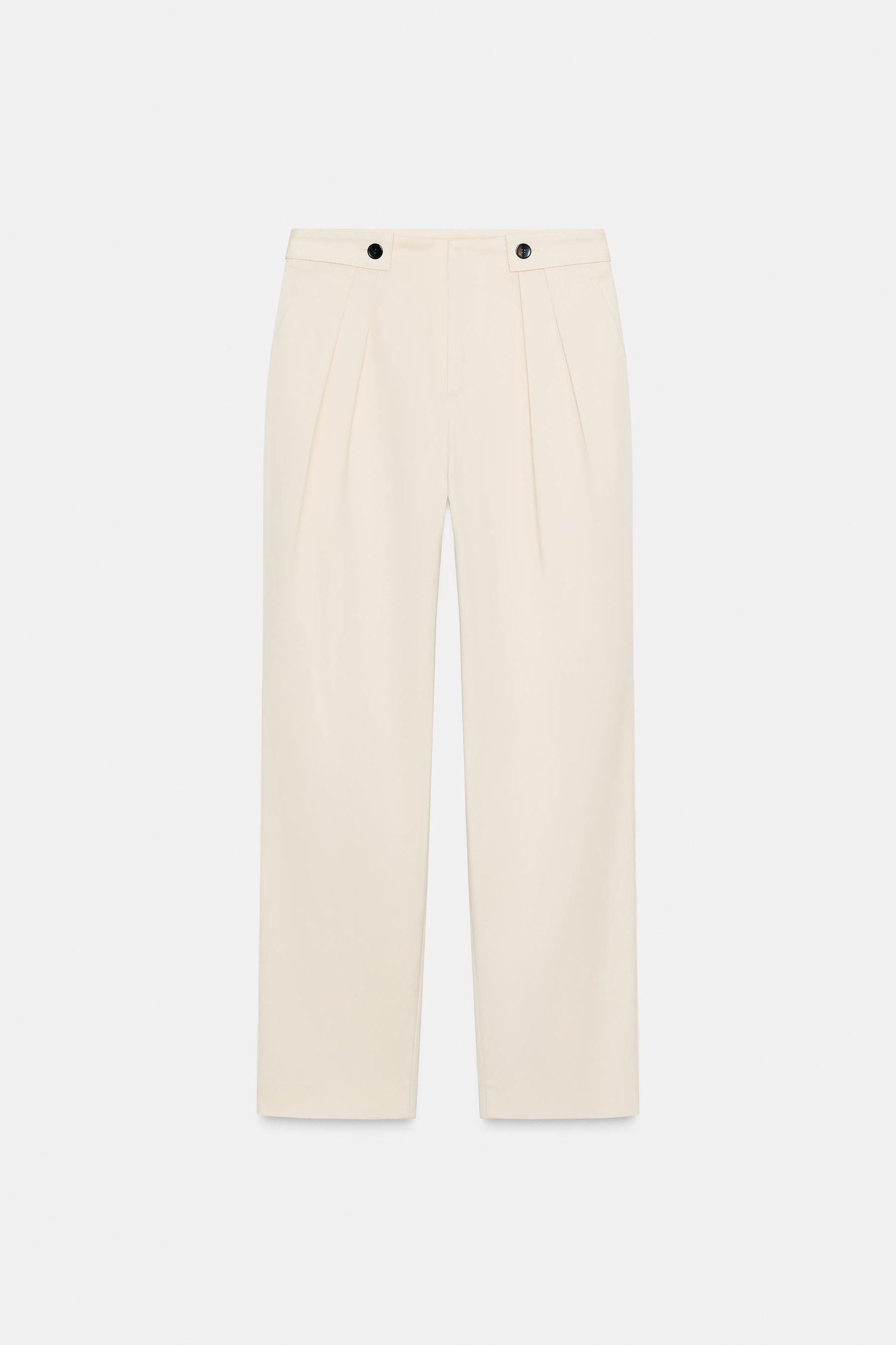 Trousers with button waist
