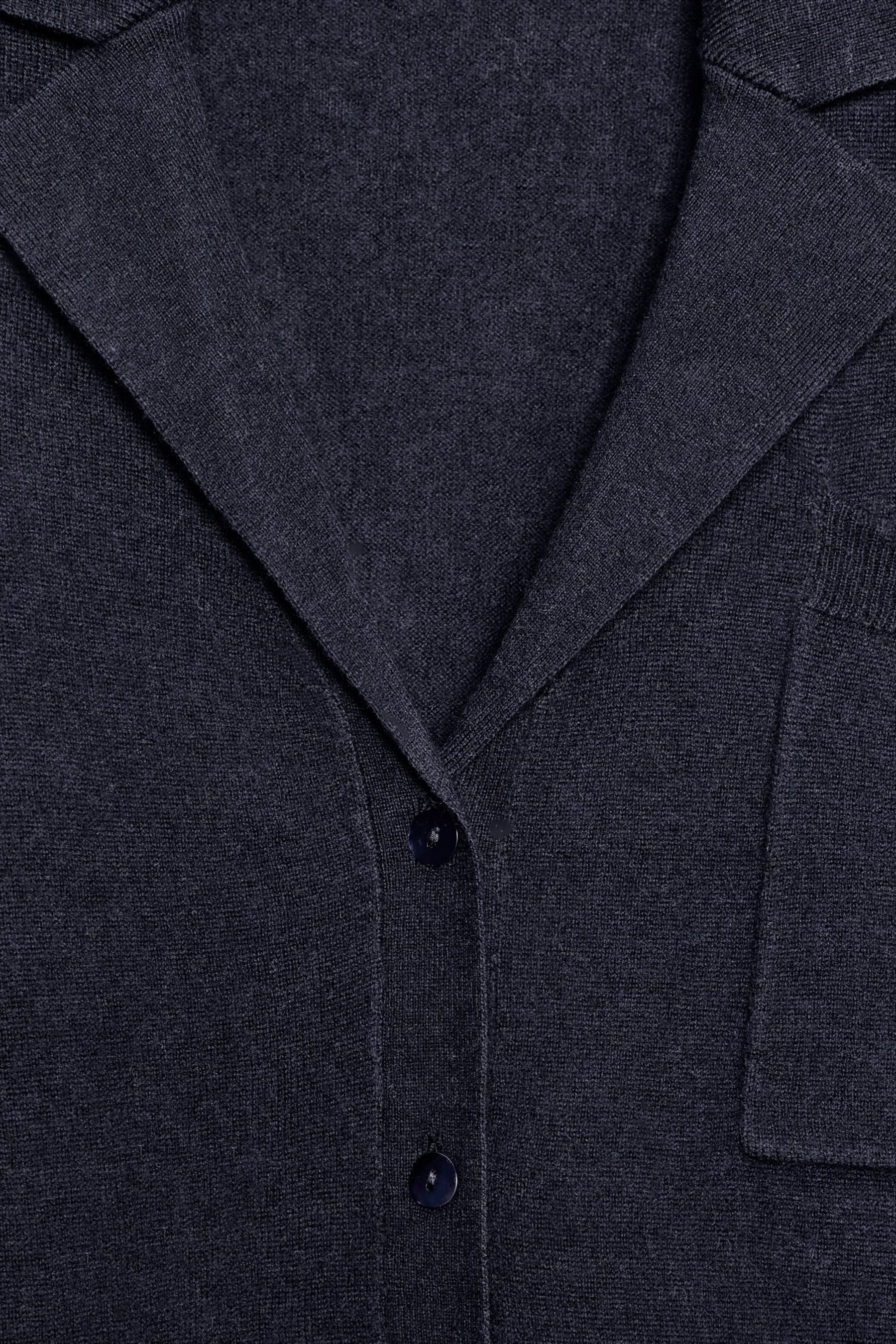 OVERSIZED 100% EXTRA SOFT WOOL POLO CARDIGAN - Image 7