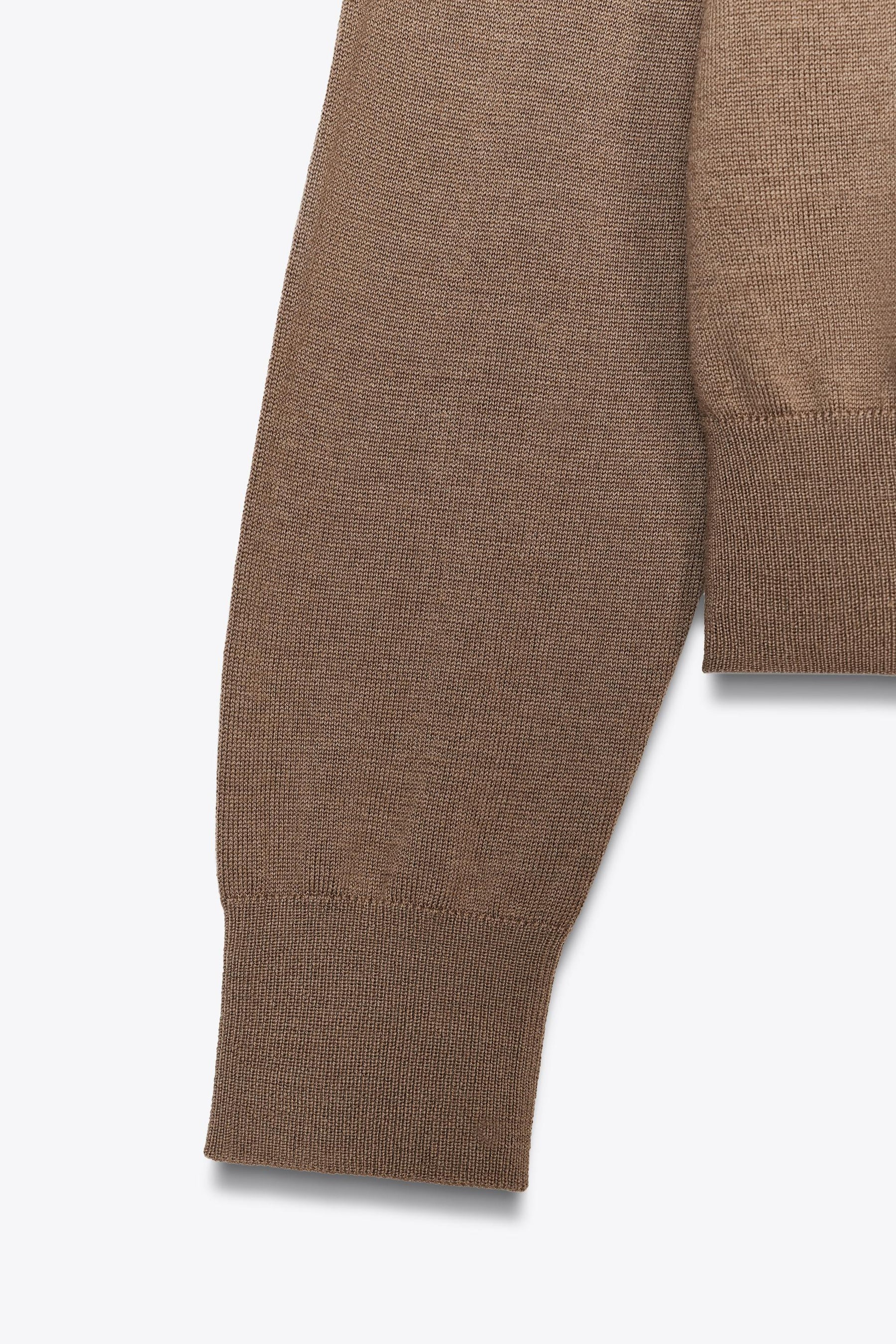 100% WOOL PLAIN KNIT JUMPER - Image 6