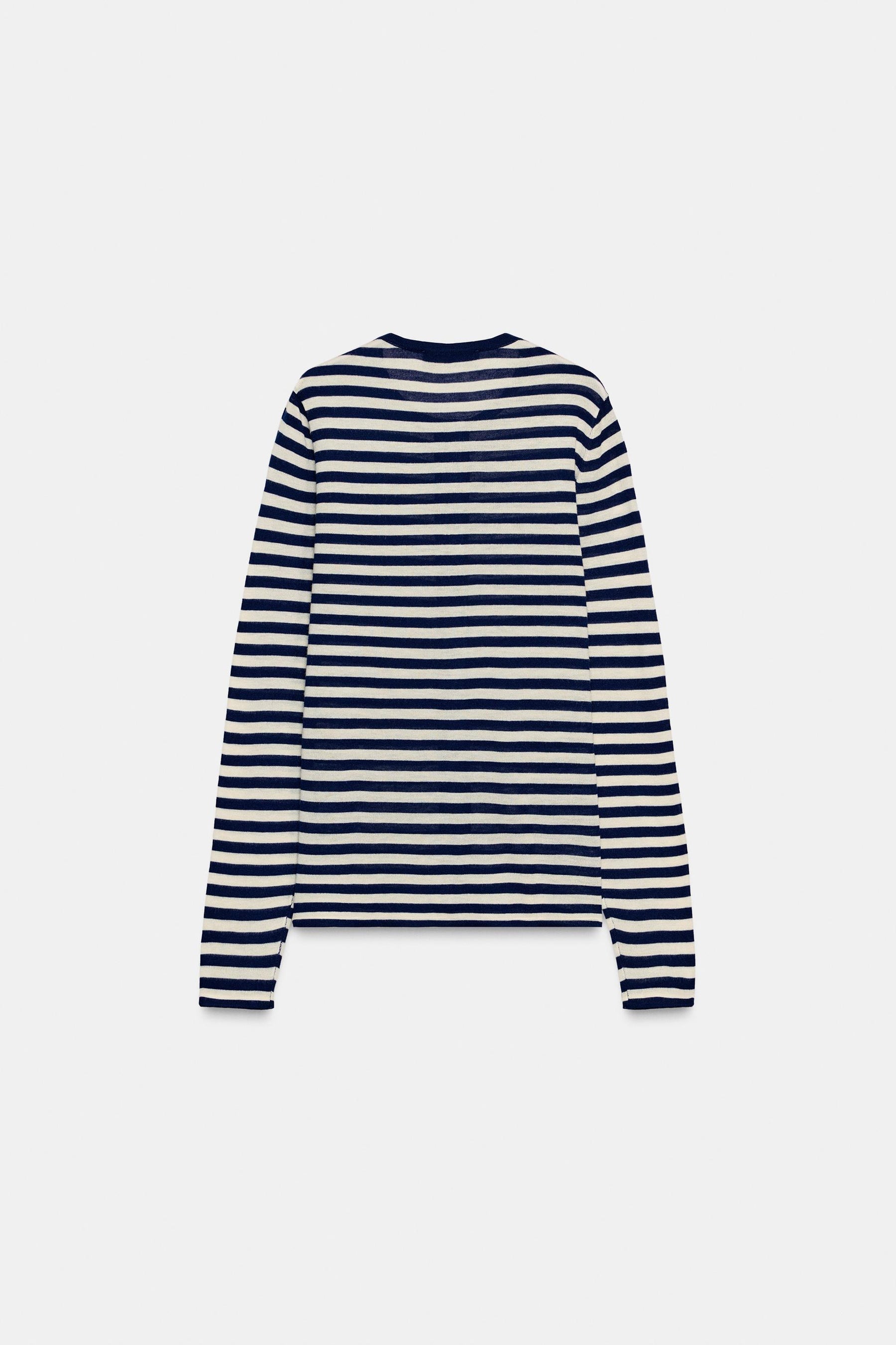 STRIPED KNIT CARDIGAN - Image 4