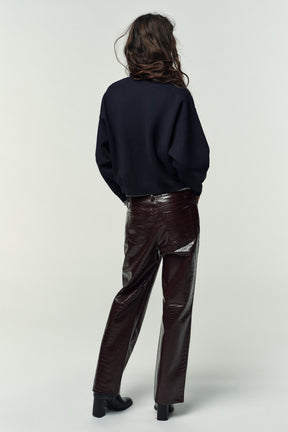 PLAIN KNIT SWEATSHIRT