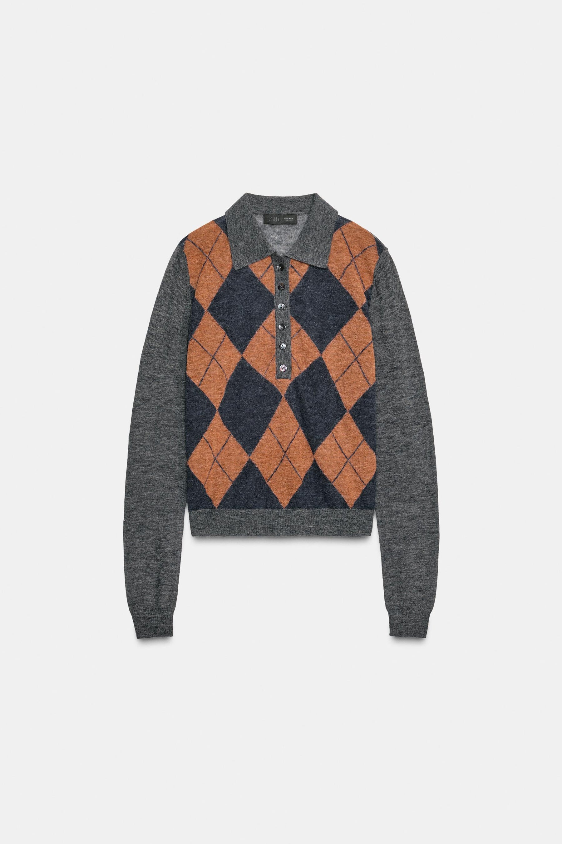 Diamond Knit Polo Shirt