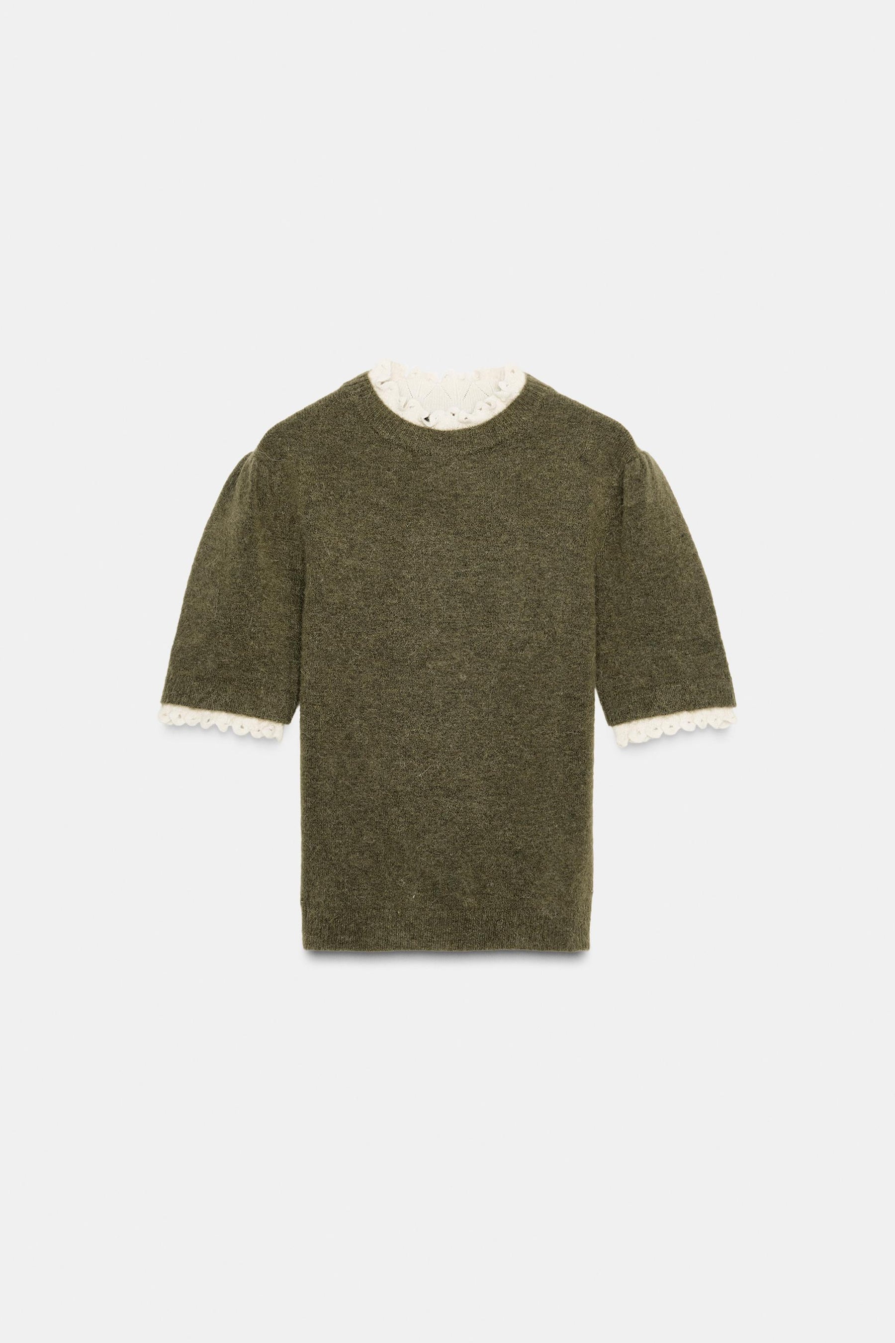 WOOL SCARF RUFFLE JUMPER - Image 3