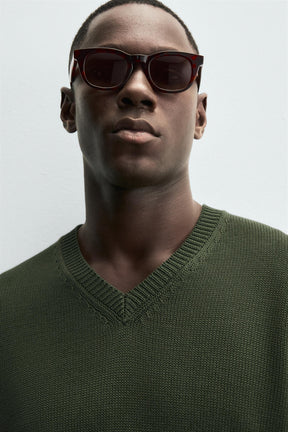 COTTON V-NECK SWEATER - Image 5
