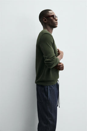 COTTON V-NECK SWEATER - Image 6