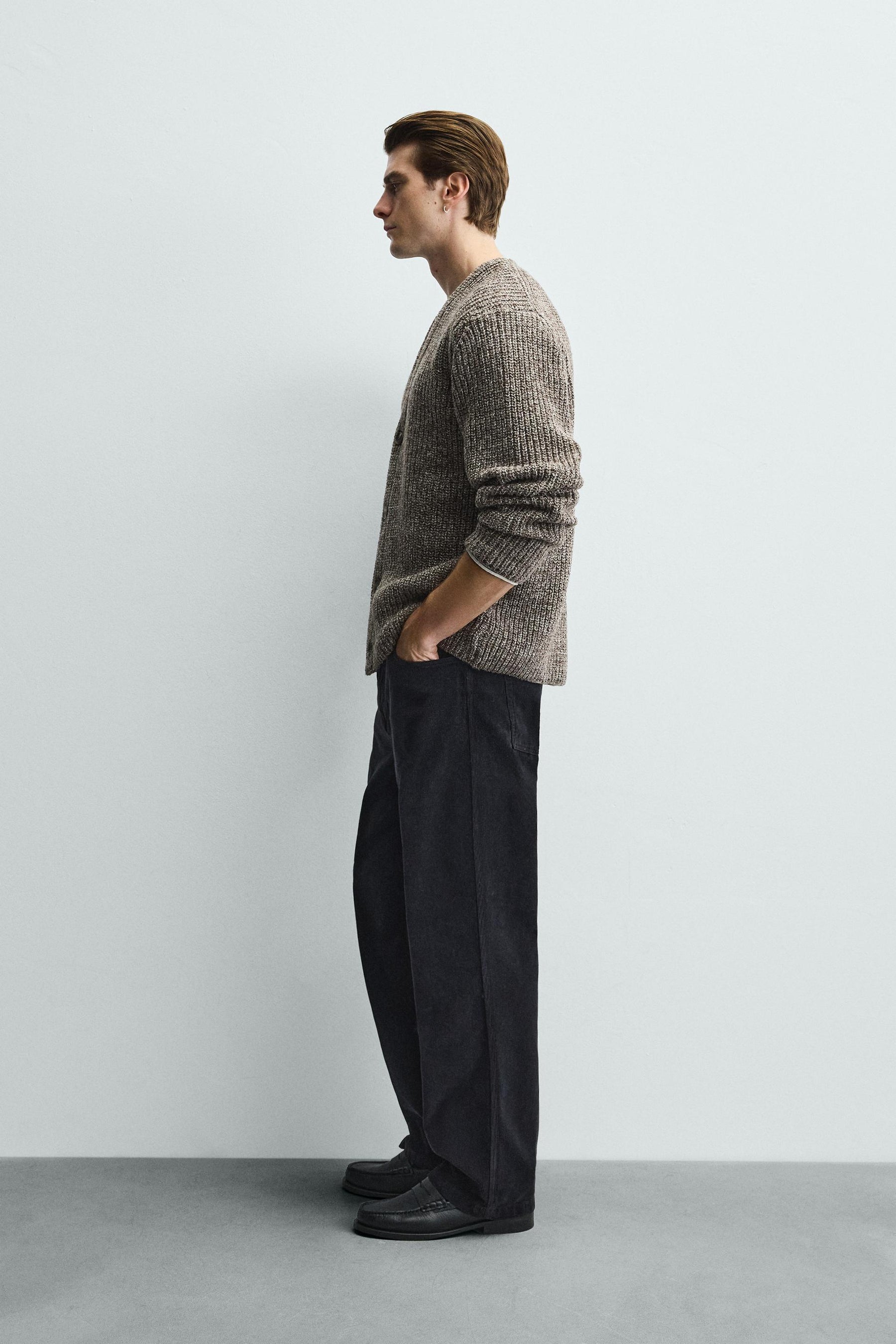 RIBBED TEXTURED CARDIGAN - Image 4