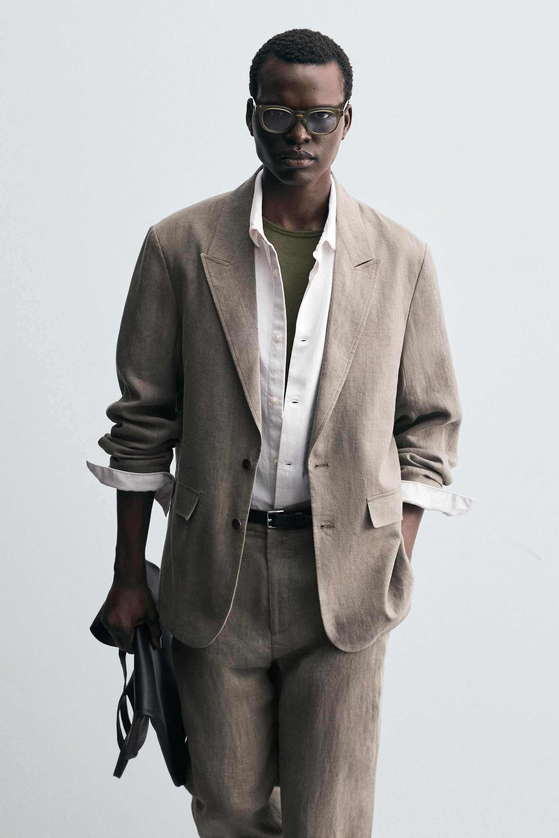 WASHED 100% LINEN SUIT BLAZER - Image 7