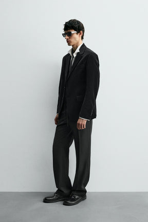 REGULAR FIT VELVET BLAZER - Image 4