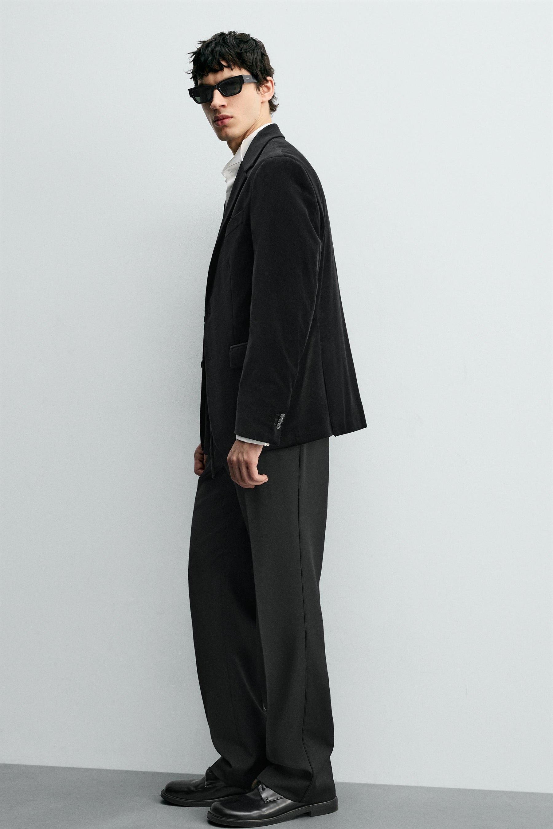 REGULAR FIT VELVET BLAZER - Image 6