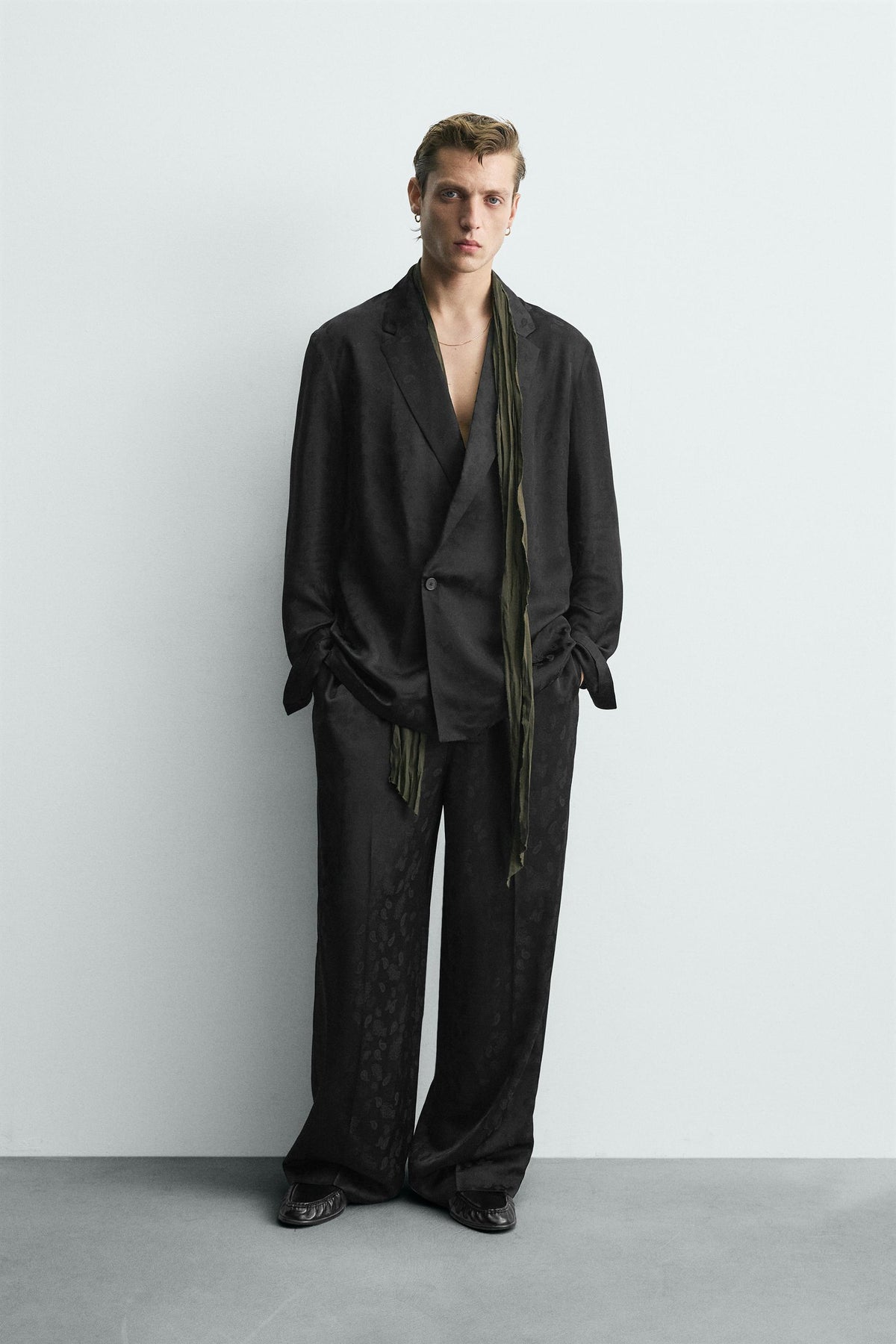 Paisley Jacquard Trousers - Image 1