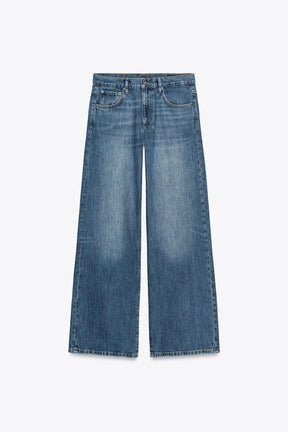 Wide-Leg Low-Rise Jeans