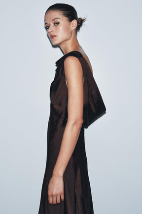 ZW COLLECTION SATIN MIDI DRESS - Image 4