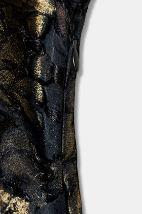 FOIL DRAPED MIDI DRESS - Image 4