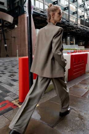 Belted Straight-Leg Trousers