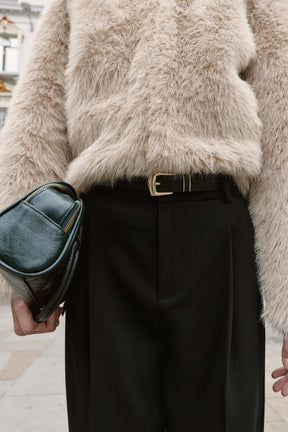 Houndstooth Trousers with Belt