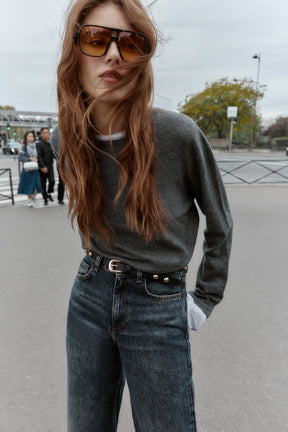 Straight Tapered High-Waist Jeans