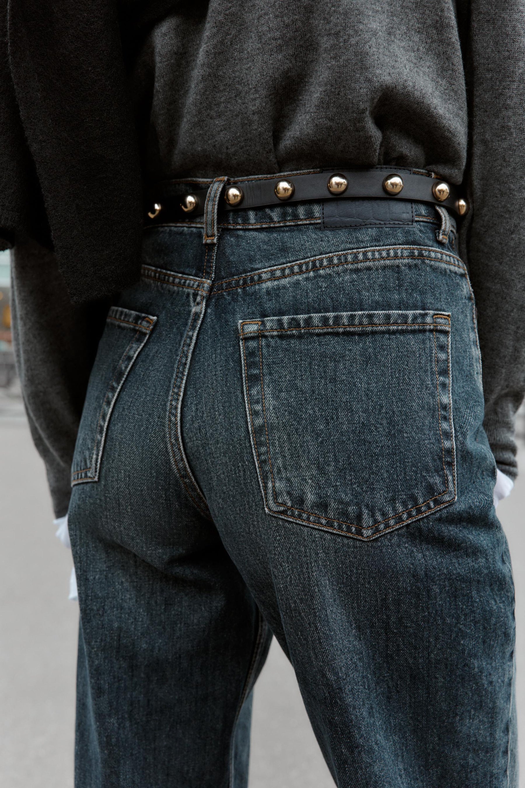 Straight Tapered High-Waist Jeans