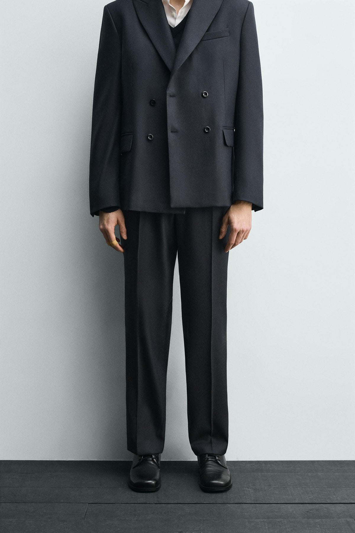 TEXTURED SUIT TROUSERS - Image 2