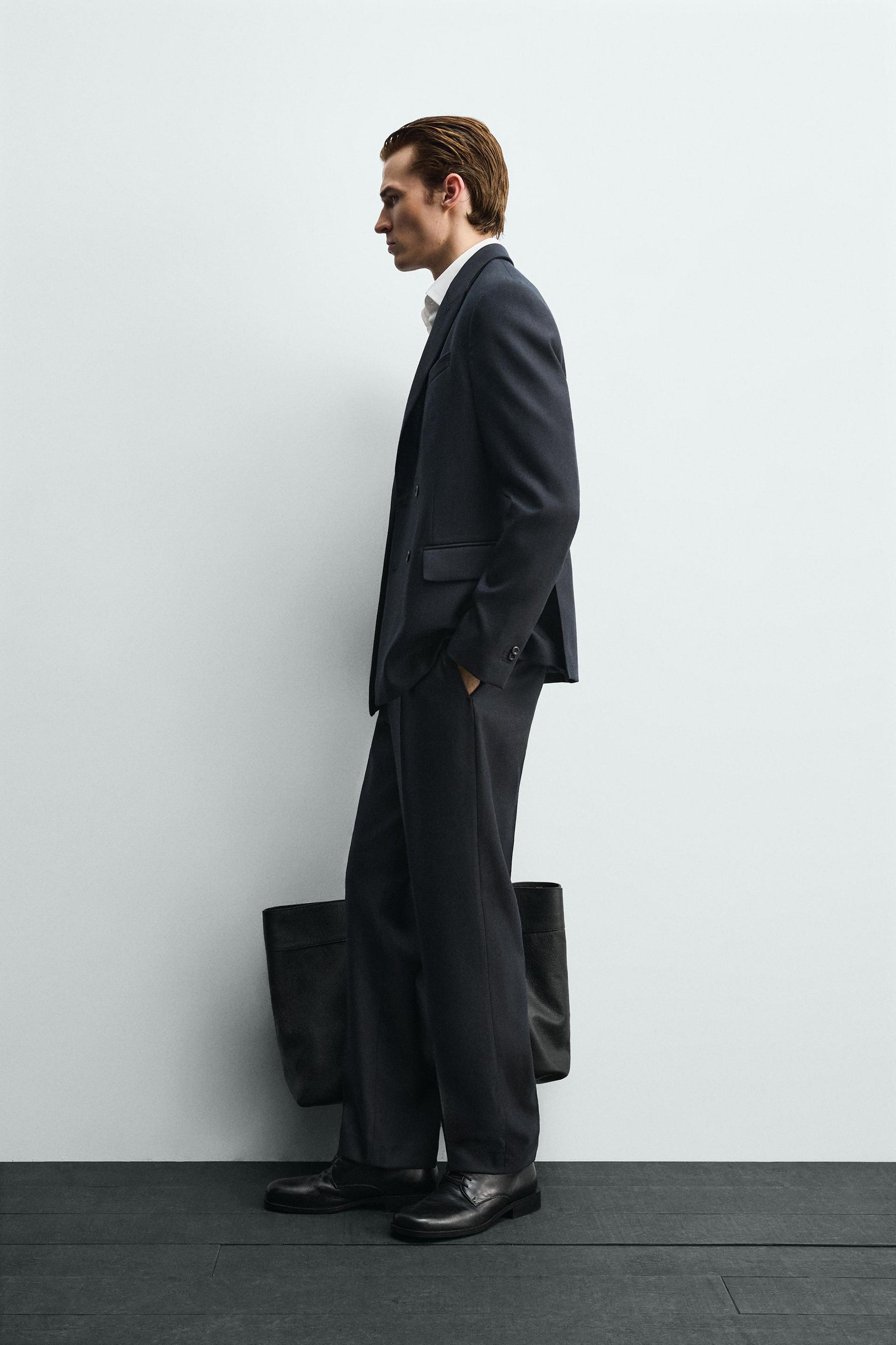 TEXTURED SUIT TROUSERS - Image 4