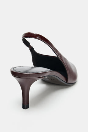 LEATHER SLINGBACK SHOES