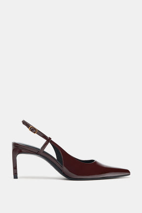 PATENT SLINGBACK HIGH-HEEL SHOES
