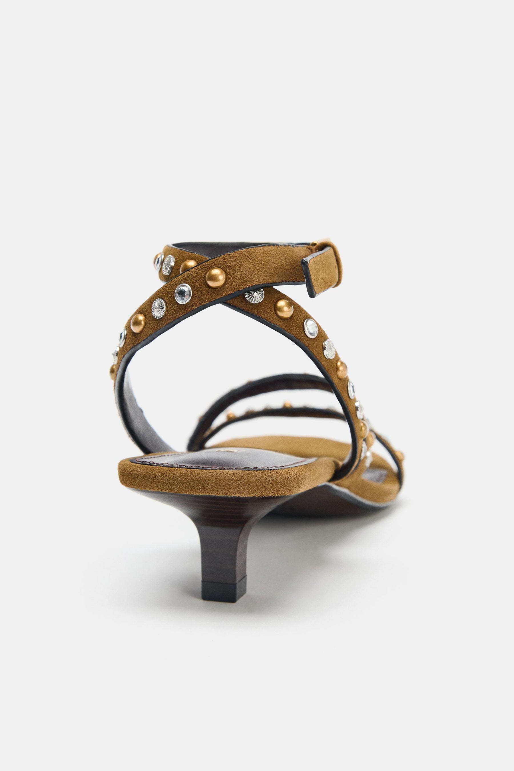 Studded Kitten Heel Sandals