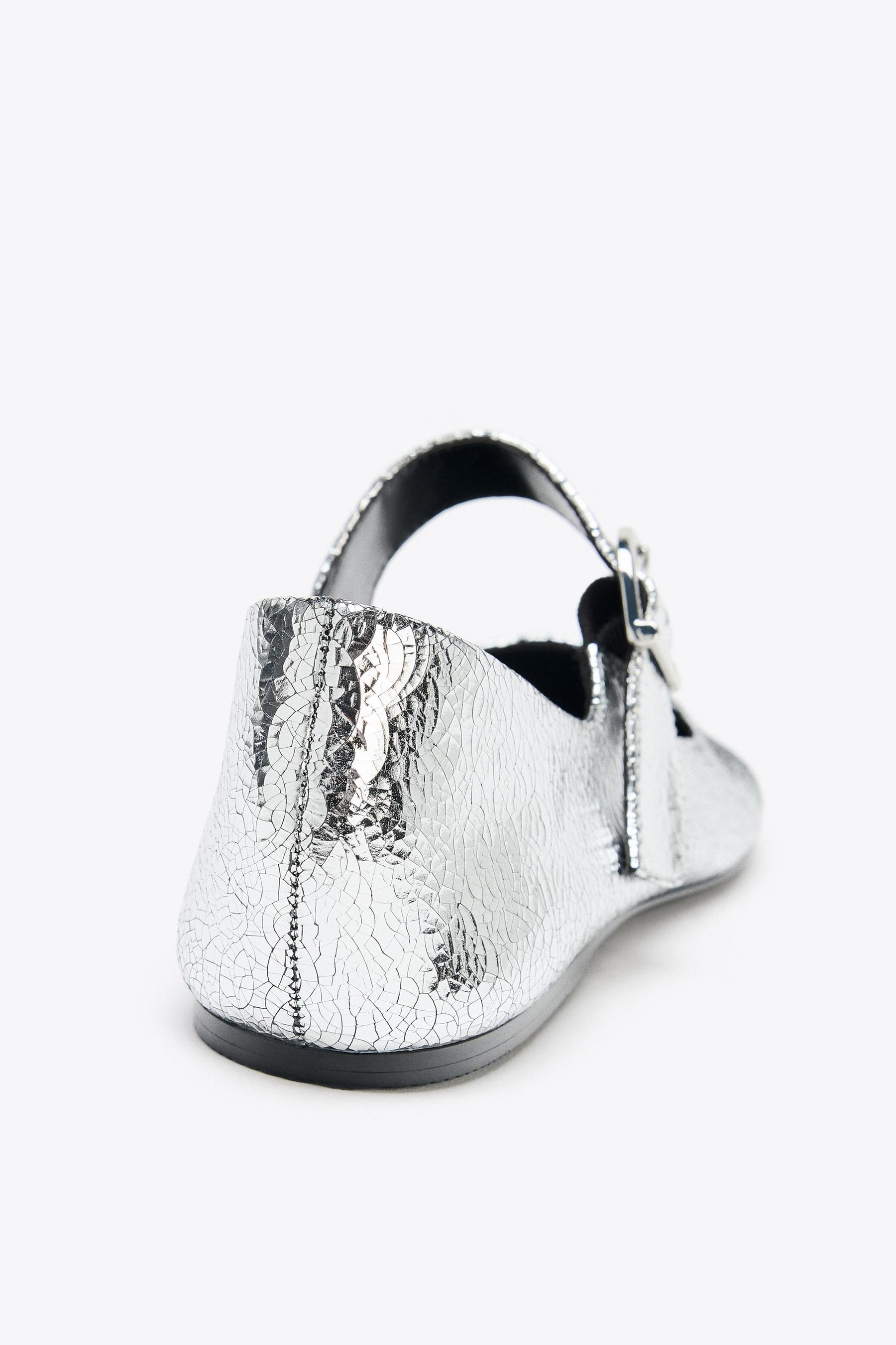 METALLIC LEATHER BALLERINAS