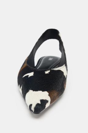 LEATHER SLINGBACK FLATS