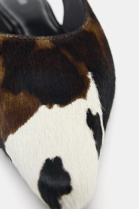 LEATHER SLINGBACK FLATS