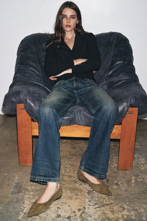 Suede Pointed Ballerinas