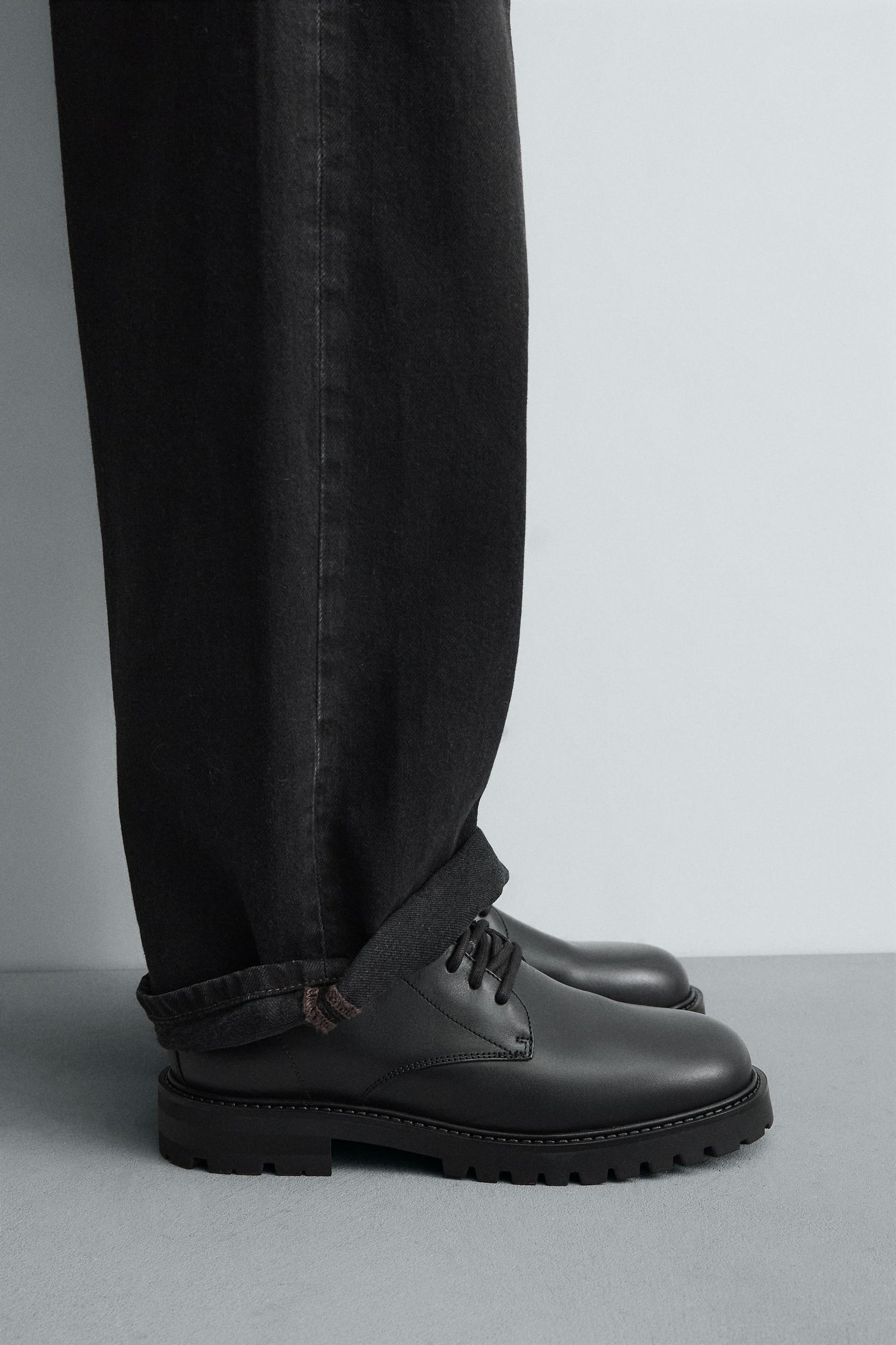 LEATHER LACE-UP BOOTS - Image 1