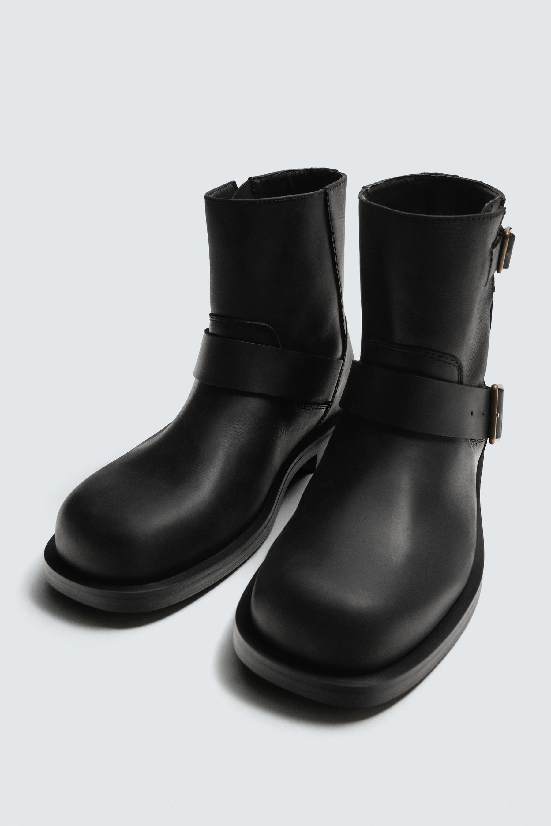 BUCKLED LEATHER BOOTS - Image 5