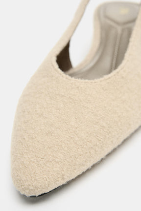 Shearling Slingback Shoes